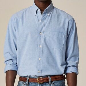 J. Crew Light Blue Oxford Button-Down Shirt - Slim L